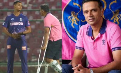 Rahul Dravid: आईपीएल 2025 में राजस्थान रॉयल्स की तैयारी में क्रच का सहारा लेते हुए पहुंचे कोच