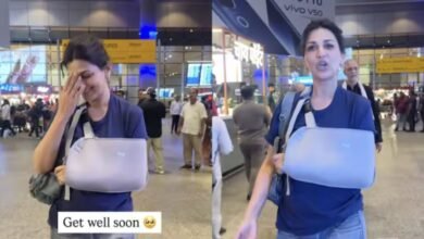 Sonali Bendre की हाथ में चोट, एयरपोर्ट पर प्लास्टर के साथ आईं नजर, फैंस ने की जल्द ठीक होने की दुआ