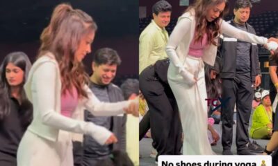 Nushrat Bharucha: योगा डे पर नहीं किया आसन, लेकिन जूते उतरवाने पर हुआ भारी हंगामा – वीडियो देख लोग बोले- शर्म करो!