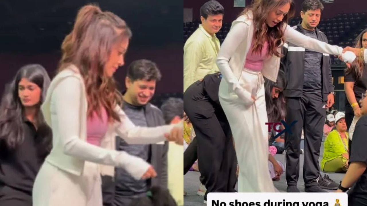 Nushrat Bharucha: योगा डे पर नहीं किया आसन, लेकिन जूते उतरवाने पर हुआ भारी हंगामा – वीडियो देख लोग बोले- शर्म करो!