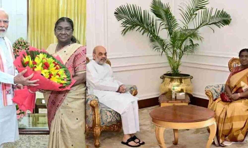 Modi and Shah meet President Murmu: राष्ट्रपति से मोदी और शाह की मुलाकात ने बढ़ाया सियासी तापमान! एक ही दिन में दो शीर्ष नेताओं की मुलाकातें