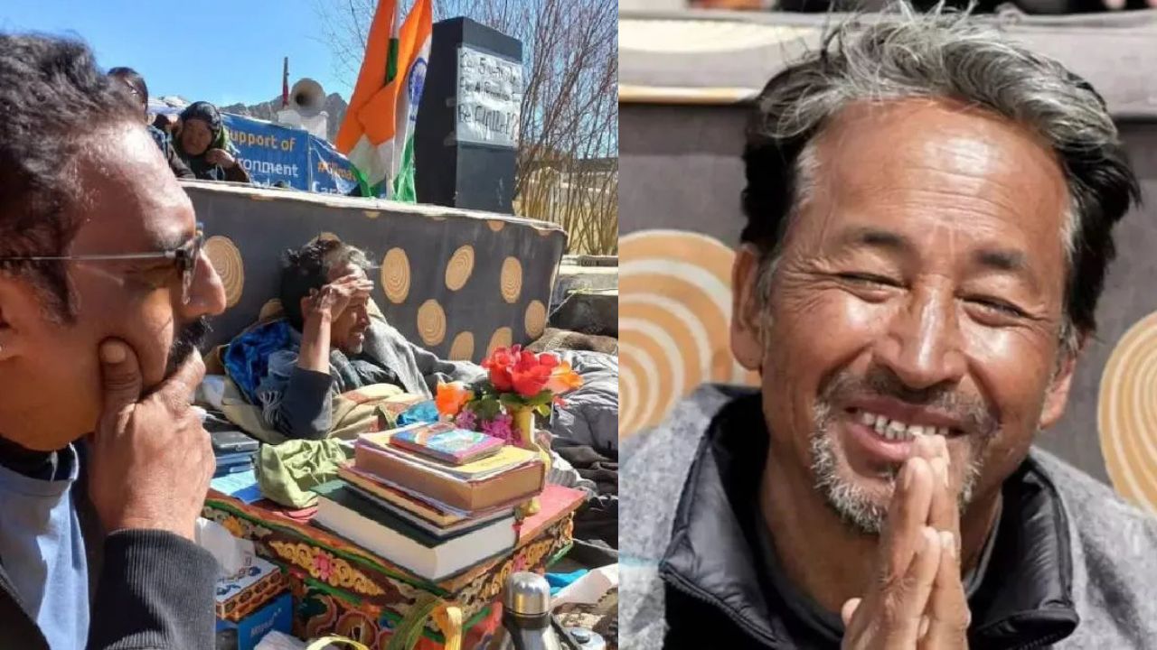 फिल्मी विलेन Prakash Raj असल जिंदगी में हीरो सोनम वांगचुक से मिले और खुलकर बोले समाज और राजनीति पर