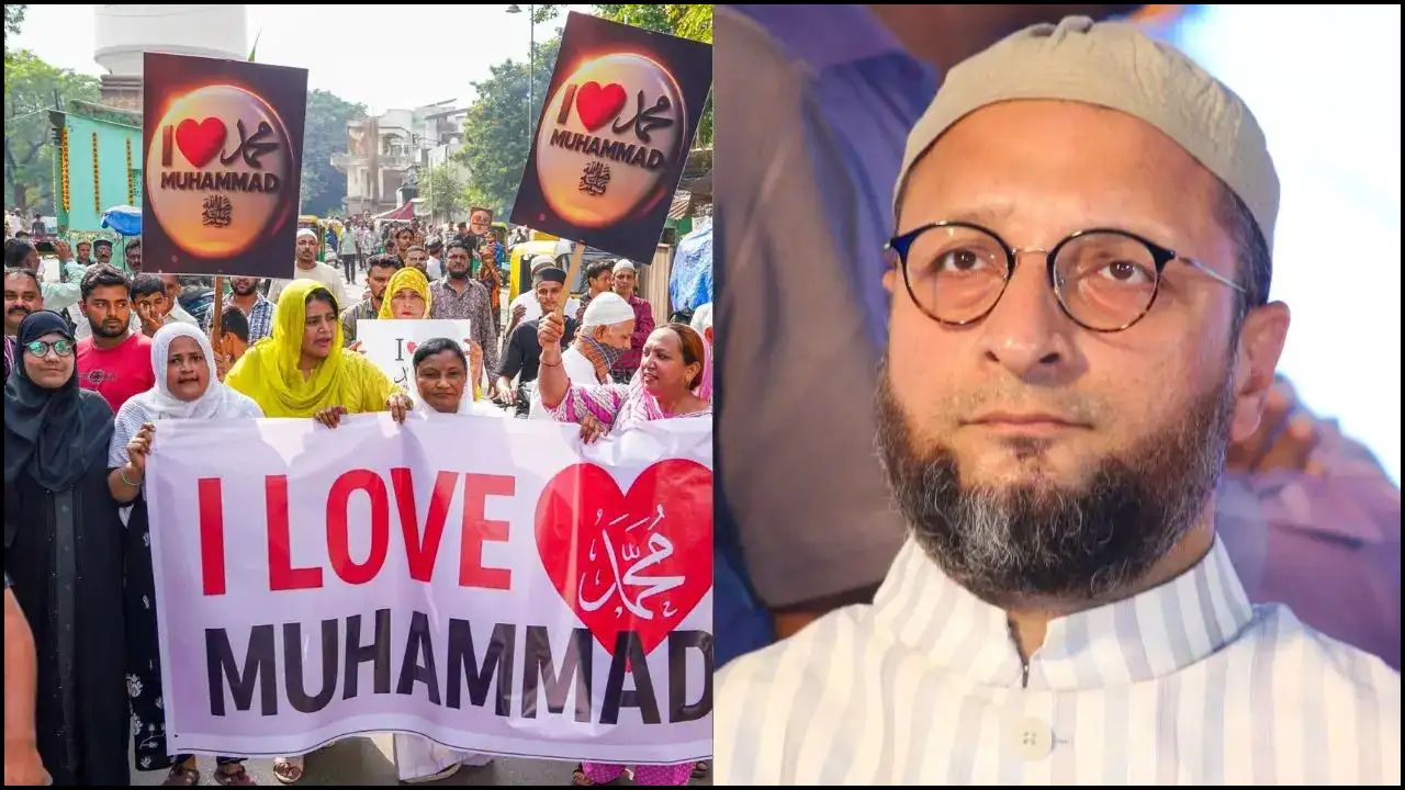 AIMIM प्रमुख असदुद्दीन ओवैसी बोले- भारत में 'I Love Modi' आसान, 'I Love Muhammad' पर विरोध और सवाल