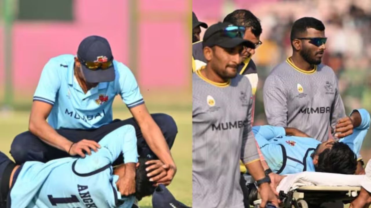 Vijay Hazare Trophy में मुंबई के अंगकृष रघुवंशी गंभीर चोटिल, स्ट्रेचर पर अस्पताल ले जाया गया