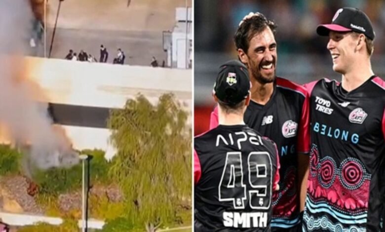 BBL क्वालिफायर में मचा हड़कंप, मैच के बीच पर्थ स्टेडियम से उठा धुआं