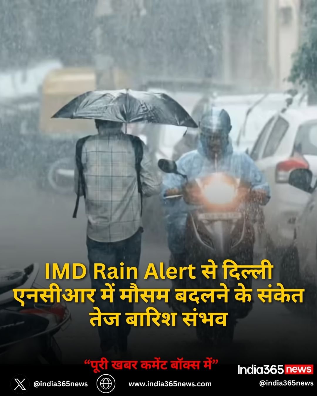 IMD Rain Alert से दिल्ली एनसीआर में मौसम बदलने के संकेत तेज बारिश संभव