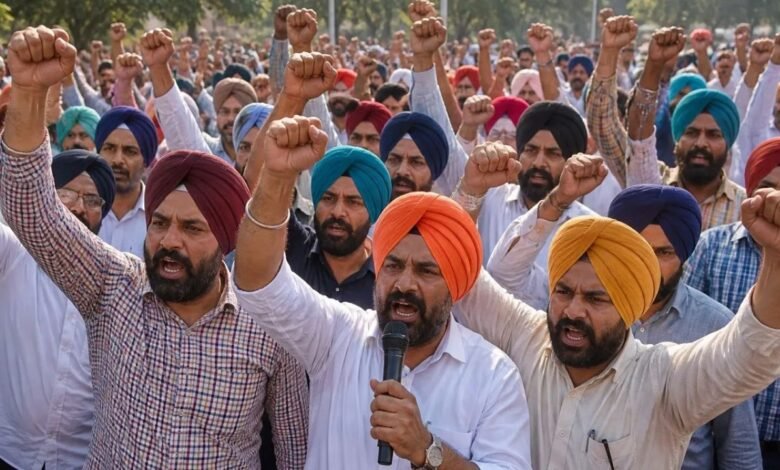 पंजाब में कर्मचारियों का सरकार के खिलाफ प्रदर्शन, मंत्री हरभजन ईटीओ की रिहायश घेरकर जताया रोष