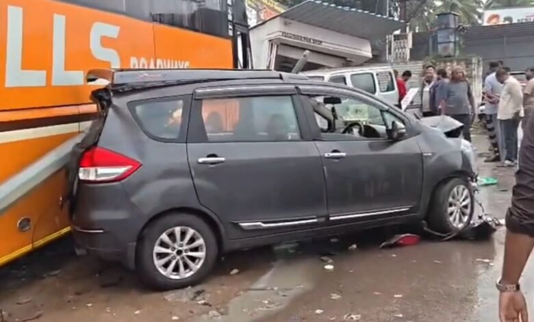 टक्कर के बाद होटल में लगी आग, स्थानीय लोगों ने बुझाई लपटें; सड़क हादसे में दर्जनों लोग घायल