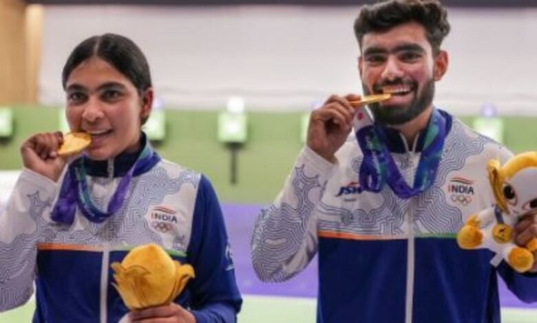 10 मीटर एयर पिस्टल मिक्स्ड टीम स्पर्धा में रेवाड़ी के कमलजीत और झज्जर की सुरुचि को स्वर्ण पदक